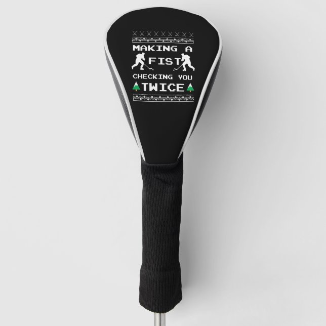 Christmas Design for Hockey Lovers Golf Headcover (Vorderseite)