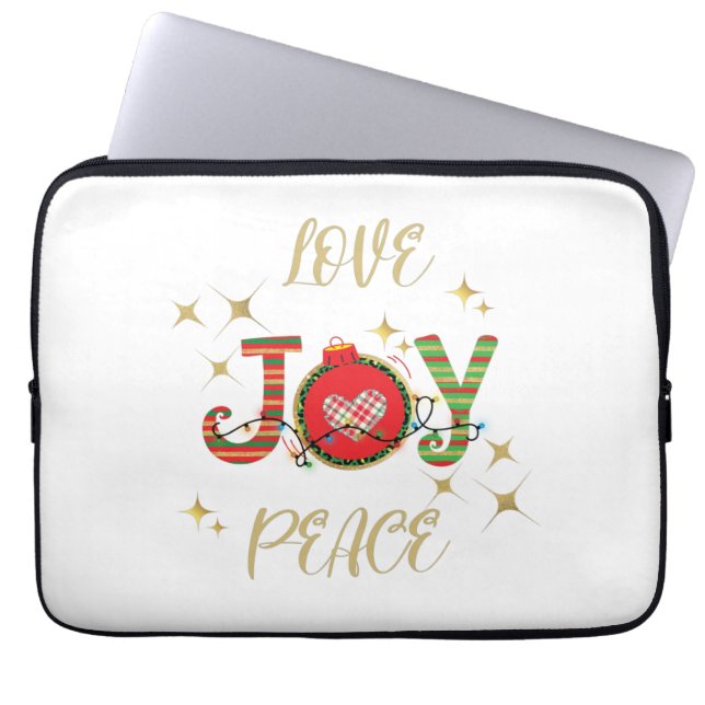 CHRISTMAS DESIGN LIEBE JOACE MIT CHRISTMAS LIG LAPTOPSCHUTZHÜLLE (Vorderseite)
