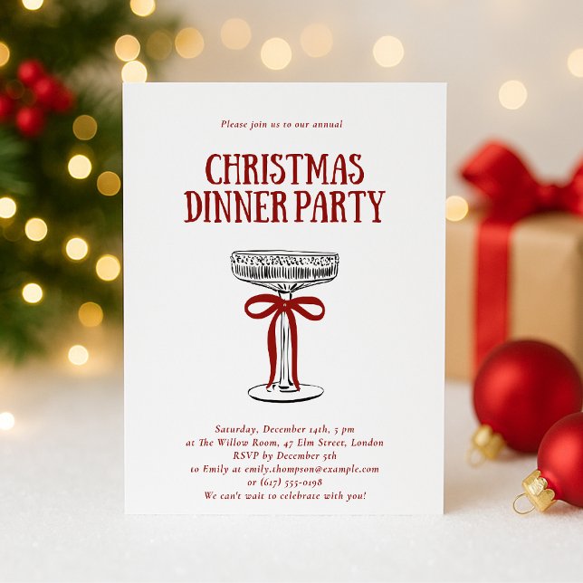 Christmas Dinner Party Invitation Einladung (Von Creator hochgeladen)