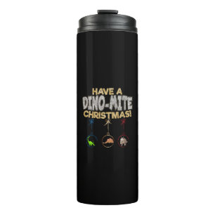 Christmas Dinosaur Dino Pun Thermosbecher