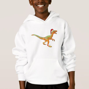Christmas Dinosaur Funny Santa Velociraptor Hoodie