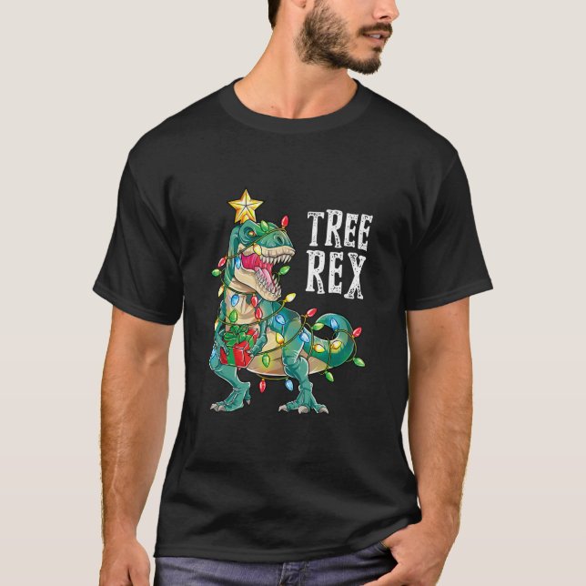 Christmas Dinosaurier T-Shirt (Vorderseite)