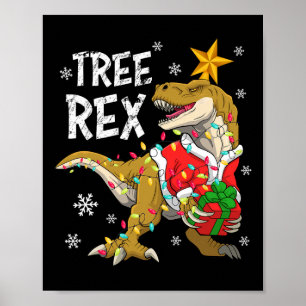 Christmas Dinosaurier Tree Rex Pajamas Men Boys Ki Poster