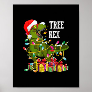 Christmas Dinosaurier Tree Rex Pajamas Men Boys Ki Poster