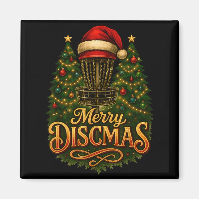 Christmas Disc Golf Merry Discmas  Magnet (Vorne)