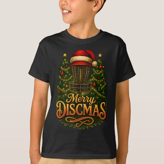 Christmas Disc Golf Merry Discmas  T-Shirt (Vorderseite)