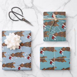Christmas Doberman Pinscher Geschenkpapier Set
