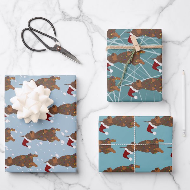 Christmas Doberman Pinscher Geschenkpapier Set (Vorderseite)