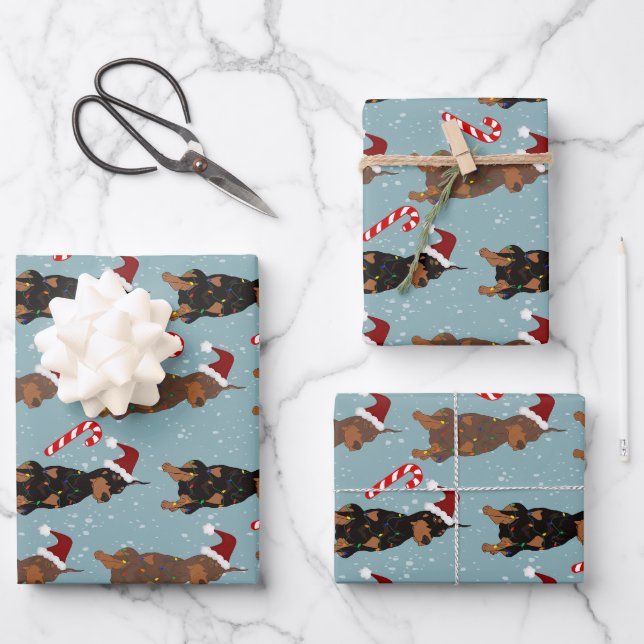 Christmas Doberman Pinscher Geschenkpapier Set (Vorderseite)