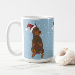 Christmas Doberman Pinscher Kaffeetasse