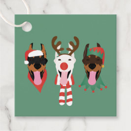 Christmas Dobermann Hunde Geschenkanhänger