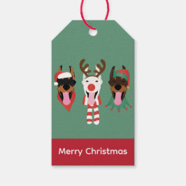 Christmas Dobermann Hunde Geschenkanhänger