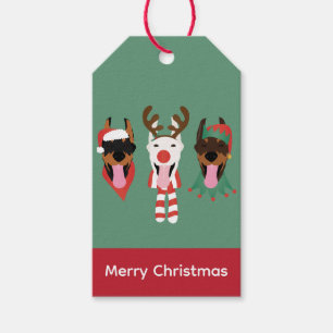 Christmas Dobermann Hunde Geschenkanhänger