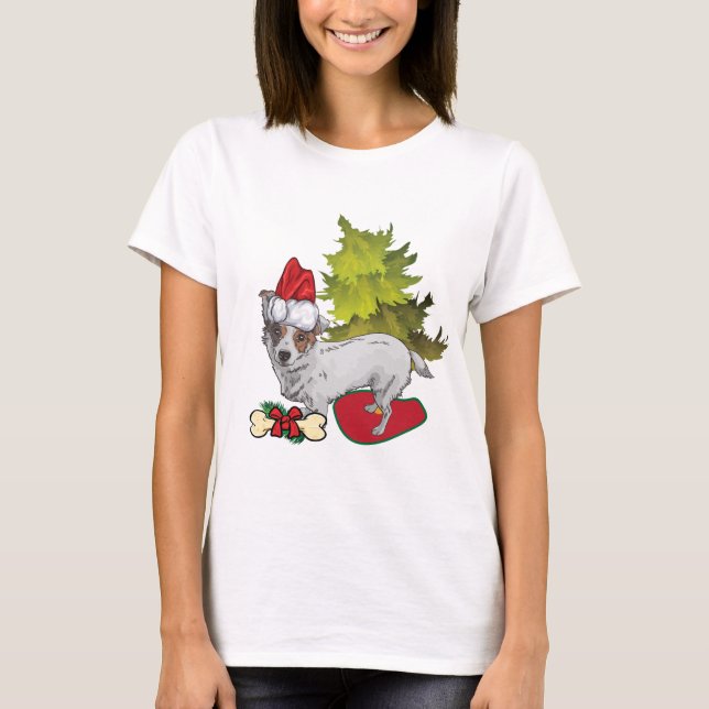 Christmas Dog Corgi Sleepshirt T-Shirt (Vorderseite)