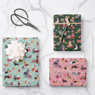 CHRISTMAS DOG CUTENESS GESCHENKPAPIER SET