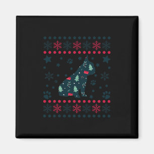 Christmas Dog Pattern Französischer Bulldog Besitz Magnet