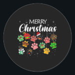Christmas Dog Paw Print Buffalo Karierten Ugly Xma Runder Aufkleber<br><div class="desc">Christmas Dog Paw Print Buffalo Karierten Ugly Xmas</div>