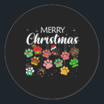 Christmas Dog Paw Print Buffalo Karierten Ugly Xma Runder Aufkleber<br><div class="desc">Christmas Dog Paw Print Buffalo Karierten Ugly Xmas</div>