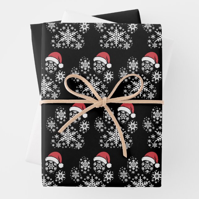 Christmas Dog Paw Santa Hat Pet Owner Gift Geschenkpapier Set (Beispiel)