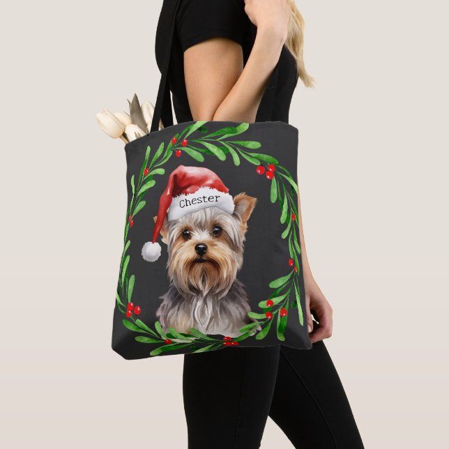 Christmas Dog Yorkie Yorkshire Terrier Holidays Tasche (Von Nahem)