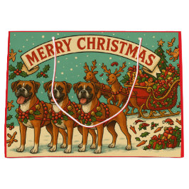 "Christmas Dogs" Gift Bag Große Geschenktüte