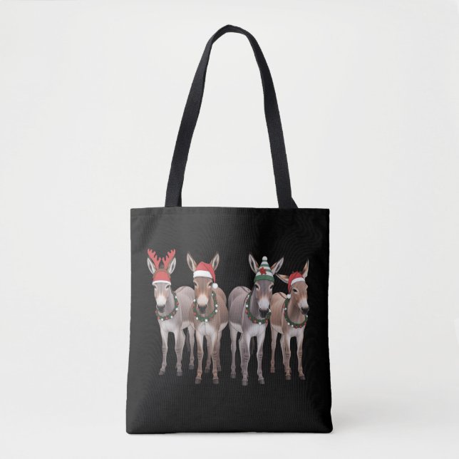Christmas Donkey Lover Gift Farm Xmas  Tasche (Vorderseite)