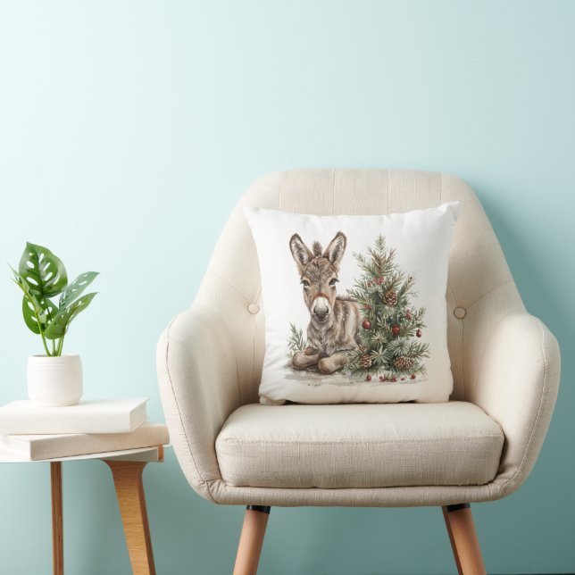 Christmas Donkey Throw Kissen (Stuhl )