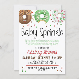 Christmas Donut Baby Sprinkle Dusche Einladung