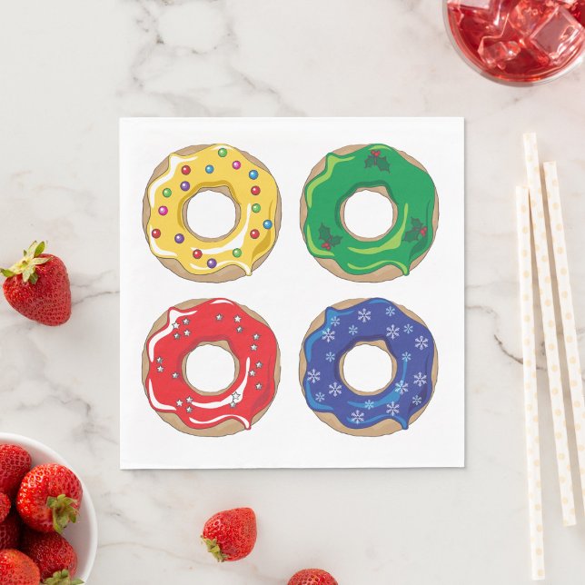 Christmas Donuts Napkins Serviette (Von Creator hochgeladen)