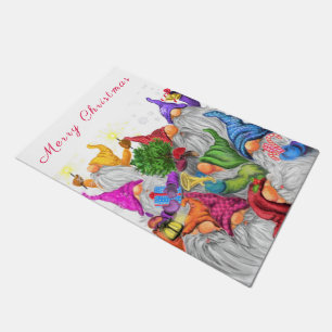 Christmas Doormat Happy Gnomes Party Fußmatte