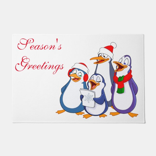 Christmas Doormat-Merry Pinguins Fußmatte (Vorderseite)