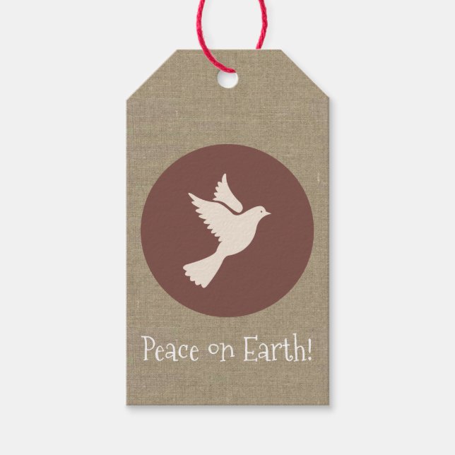 Christmas Dove Medallion "Weltfrieden" Geschenkanhänger (Vorderseite)