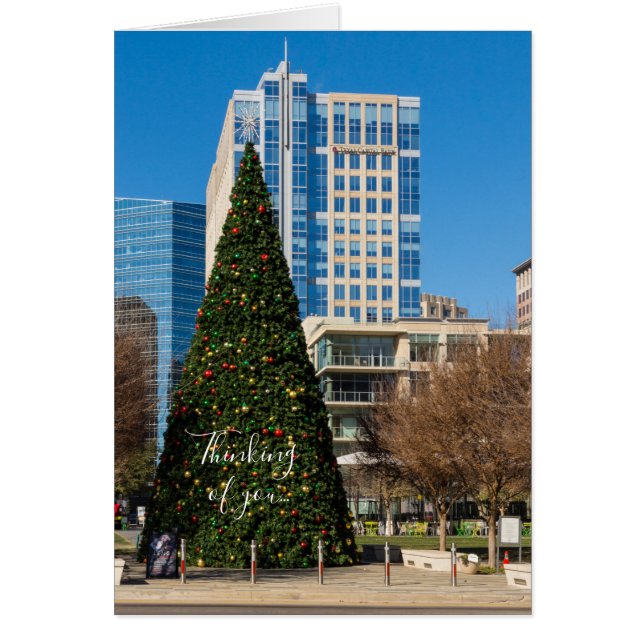 Christmas Downtown Dallas Penser À Votre Carte (Devant)
