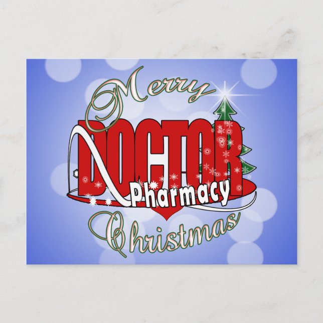 CHRISTMAS DR. ARZT FEIERTAGSPOSTKARTE (Vorderseite)
