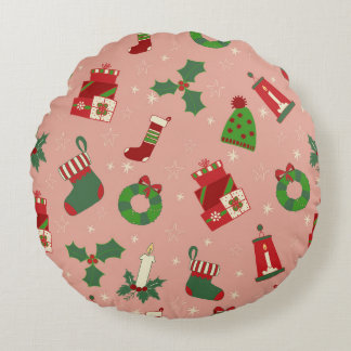 Christmas Drawing  Rundes Kissen