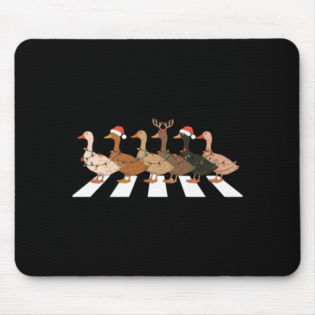 Christmas Ducks Funny Animals Xmas Farm Lover Gift Mousepad (Vorne)