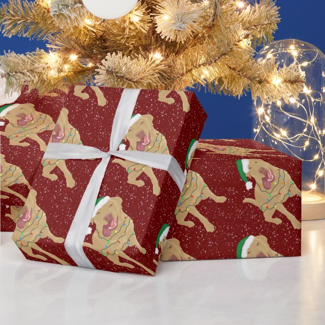 Christmas Dudley Labrador Geschenkpapier (Feiertage)