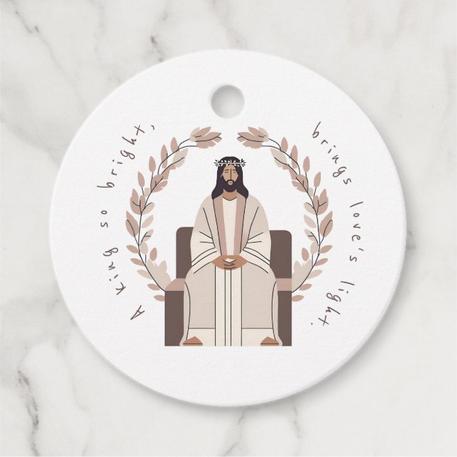 Christmas | Ein König, so hell | Jesus | Neutrale Geschenkanhänger (Vorderseite)