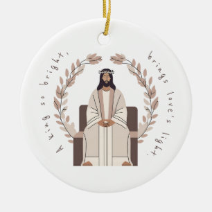 Christmas   Ein König, so hell   Jesus   Neutrale Keramik Ornament