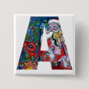 CHRISTMAS EIN SCHREIBEN / SANTA MIT VIOLIN-MONOGRA BUTTON