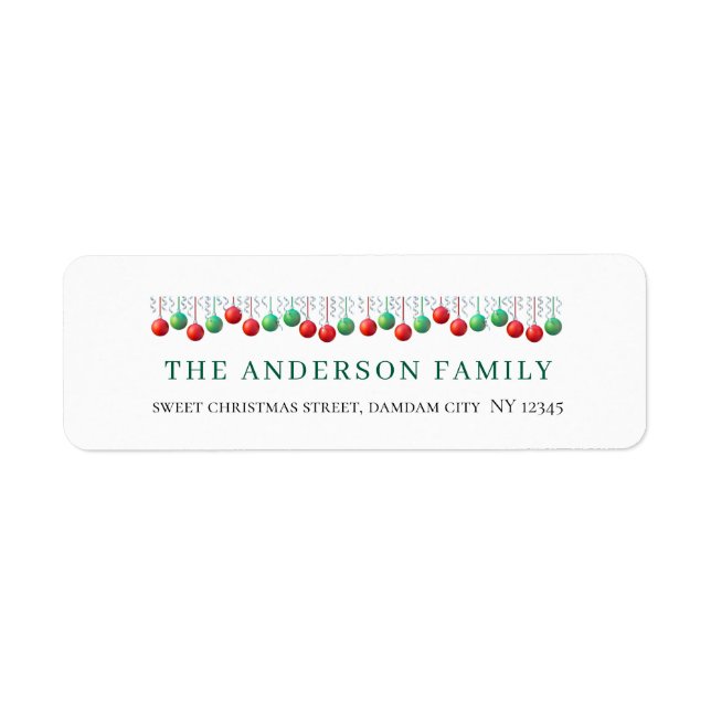 Christmas Elegant Simple Return Address (Vorne)