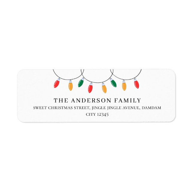 Christmas Elegant Simple Return Address (Vorne)