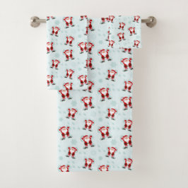 Christmas Elements Santa Claus Badhandtuch Set