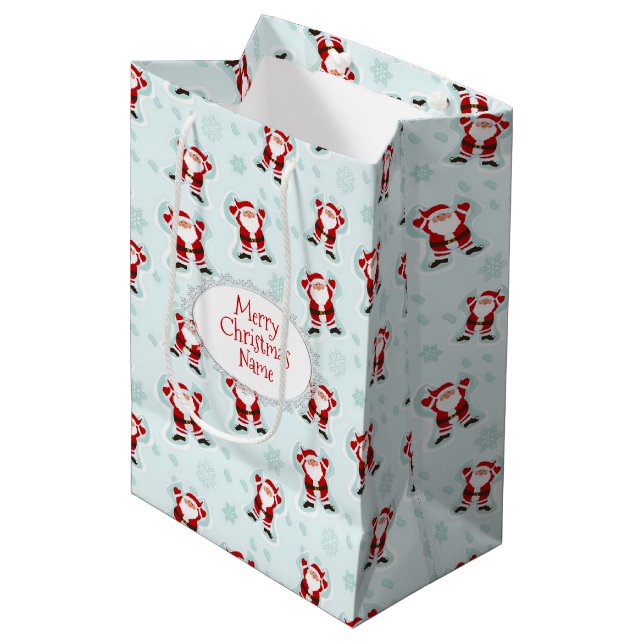 Christmas Elements Santa Claus Mittlere Geschenktüte (Vorderseite Schrägansicht)