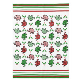 Christmas Elephant Pattern Tablecloth Tischdecke