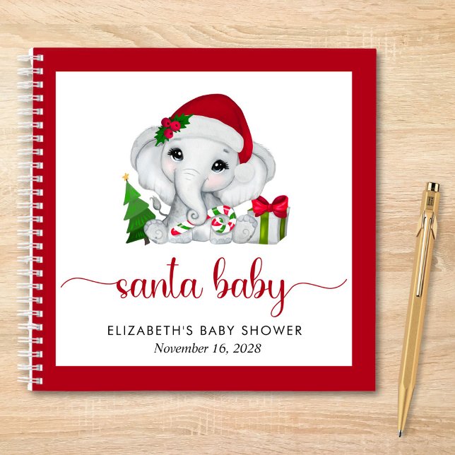 Christmas Elephant Père Noël Baby shower Livre d'i (Créateur téléchargé)