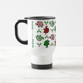 Christmas Elephant Thermal Tumbler Reisebecher