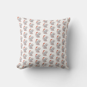 Christmas Elephant Throw Kissen