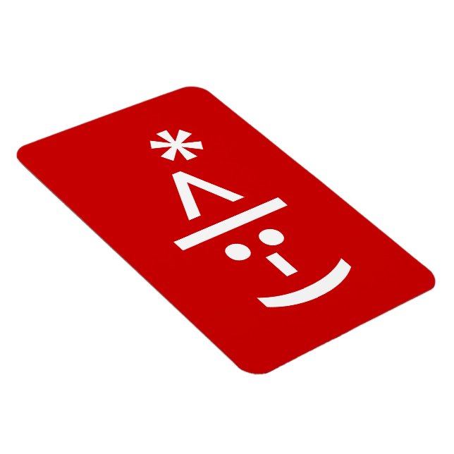Christmas Elf Emoticon Xmas ASCII Text Art Magnet (Rechte Seite)