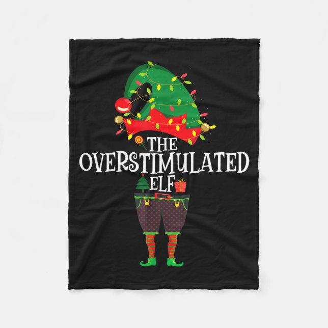 Christmas Elf Family Matching Group The Elf Overst Fleecedecke (Vorderseite)
